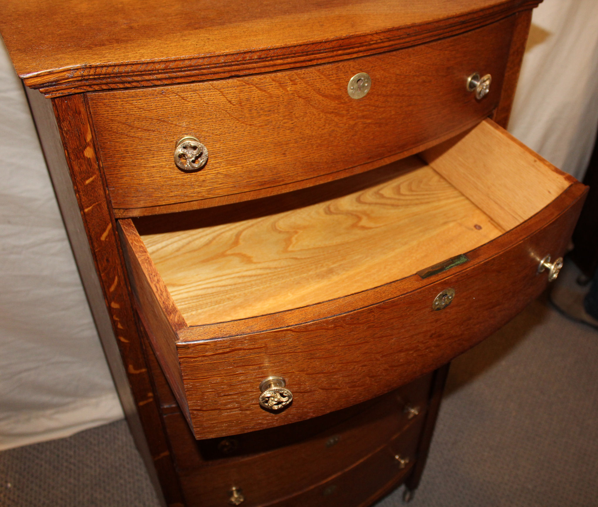 24 Inch Wide Chest Of Drawers Bargain John's Antiques Antique Oak Lingerie Chest only 24 inches