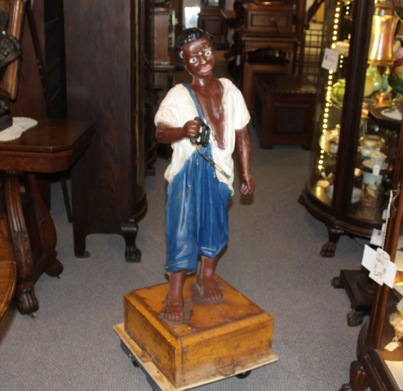 Bargain John's Antiques Antique Cast Iron Black Americana Lawn Jockey