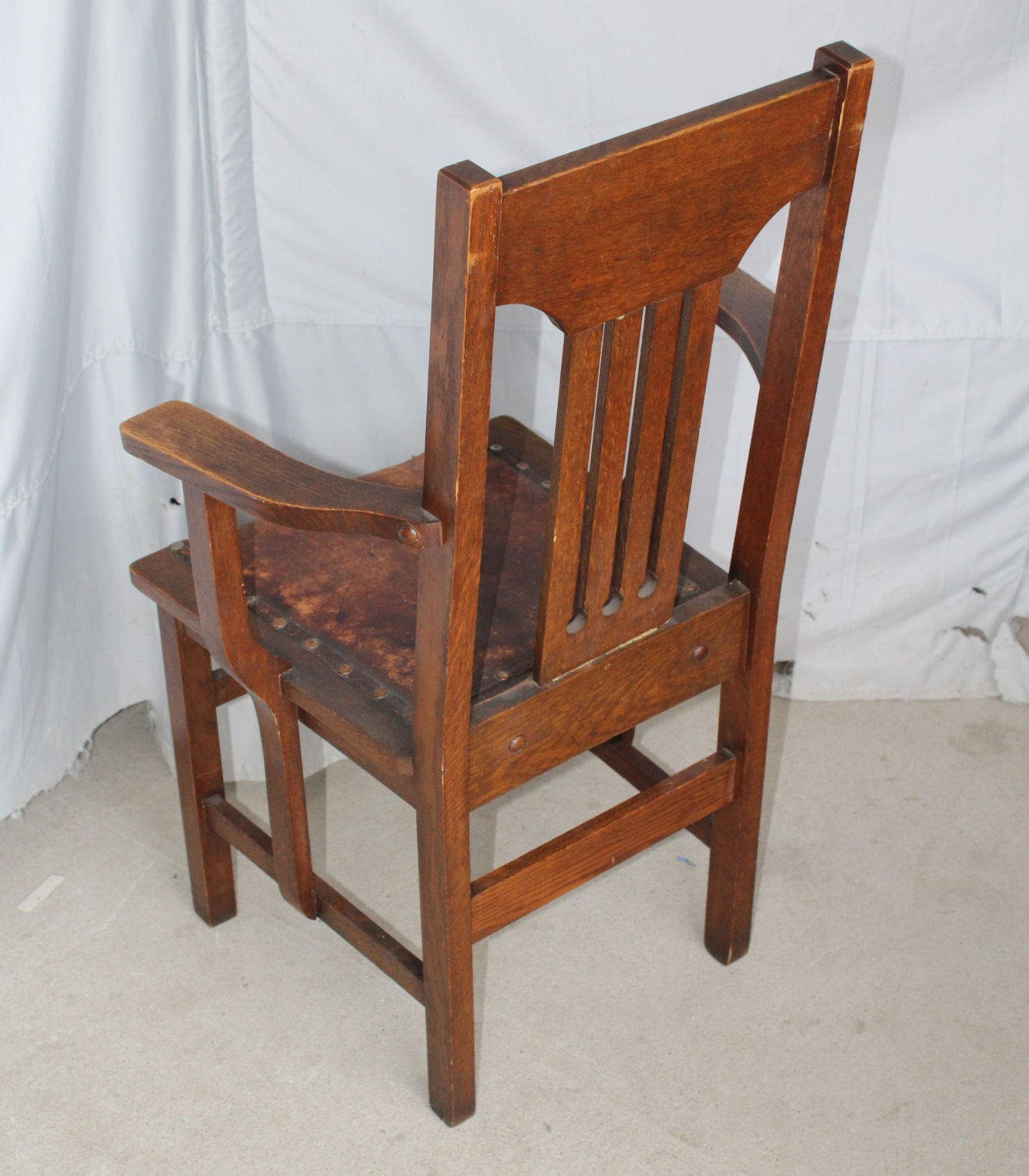 Bargain John's Antiques Arts & Crafts Mission Oak Antique Arm Chair