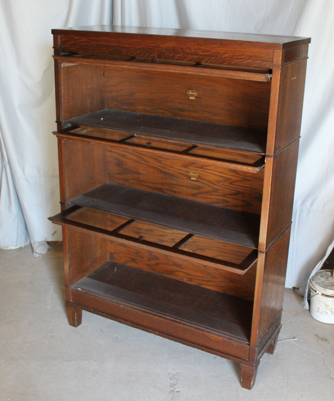 Bargain John's Antiques Antique Mission Oak Bookcase Macey Three