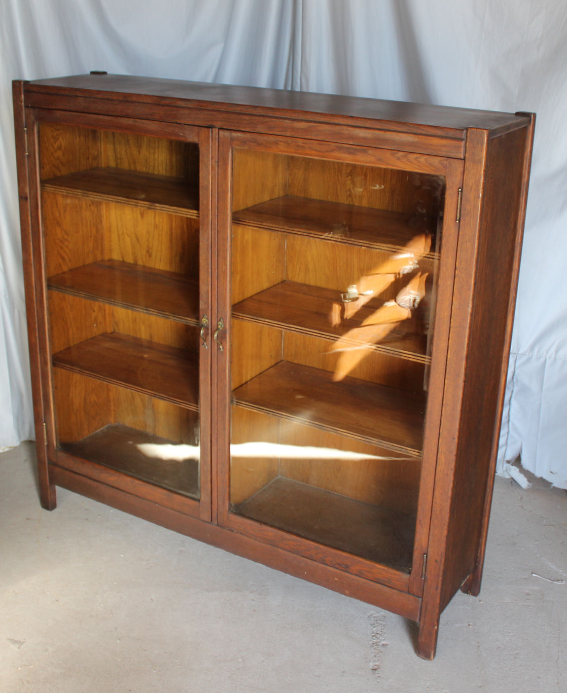 Bargain John's Antiques Antique Mission Oak Bookcase double door