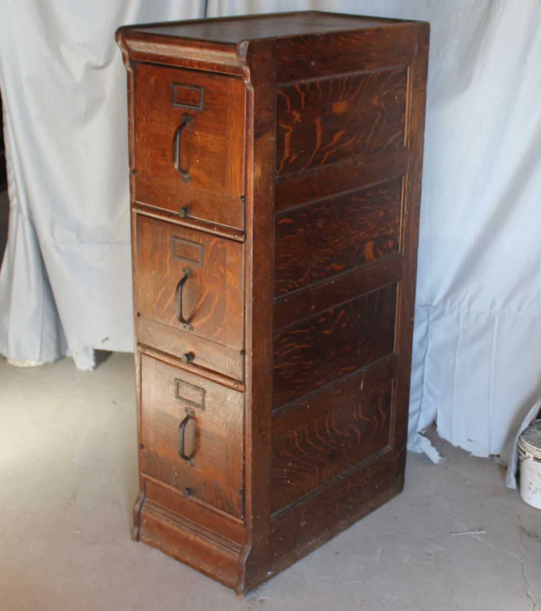 Bargain John's Antiques Antique Oak File 3 Drawers