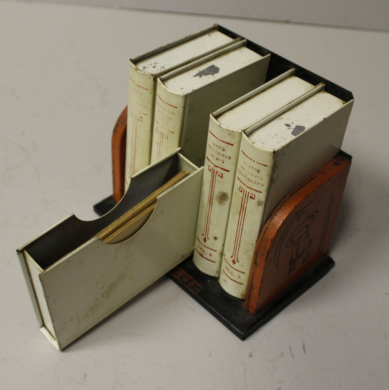 Bargain John's Antiques Antique Chef Tin Recipe Divided Box