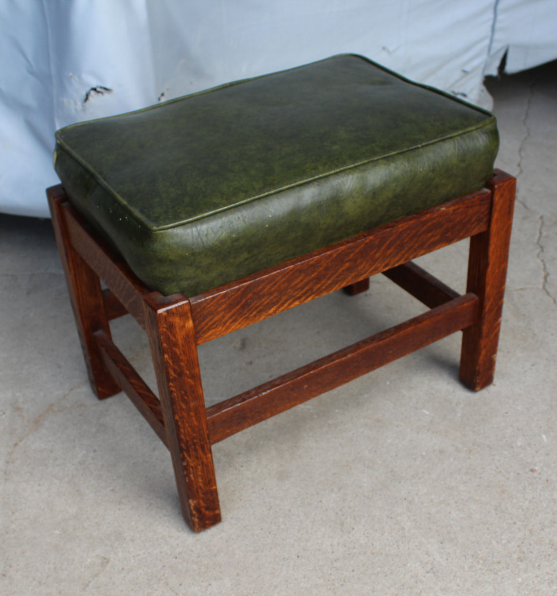 Bargain John's Antiques Antique Mission Oak Footstool L. & J.G. STICKLEY Bargain John's
