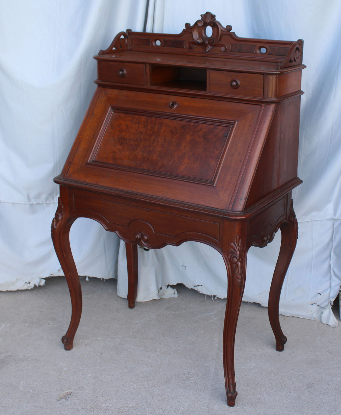 Bargain John's Antiques Antique Victorian Walnut Drop Front Ladies
