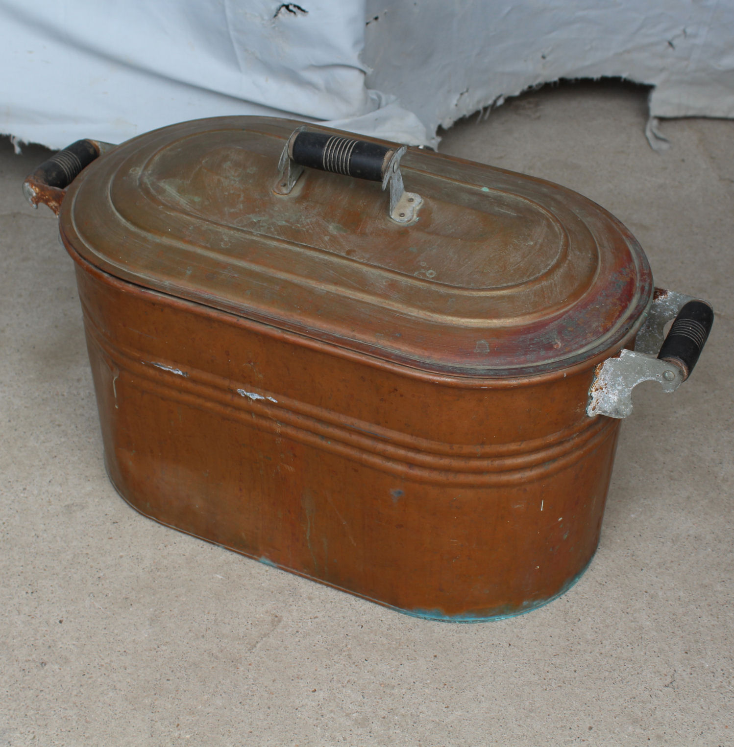 Bargain John's Antiques Antique Copper Boiler with Copper Lid