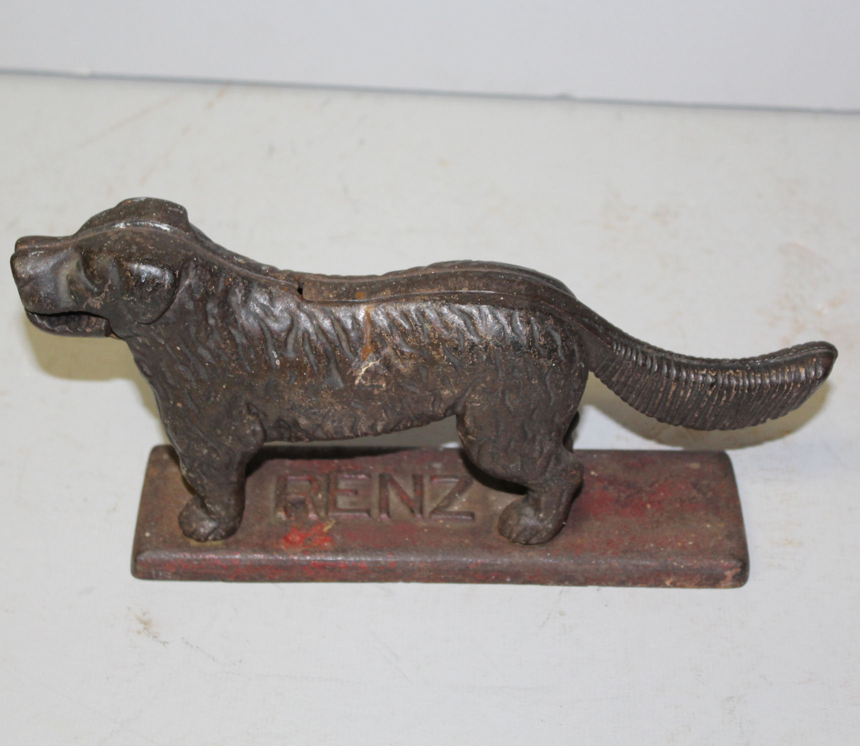 Bargain John's Antiques Antique Cast Iron Figural St. Bernard Dog Nut