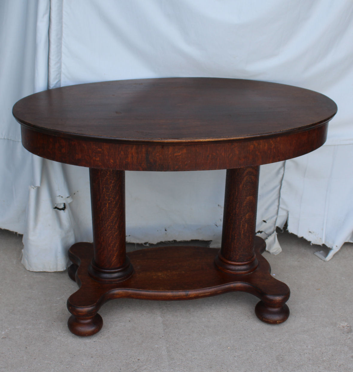 Bargain John's Antiques Antique Oak Oval Library Table original