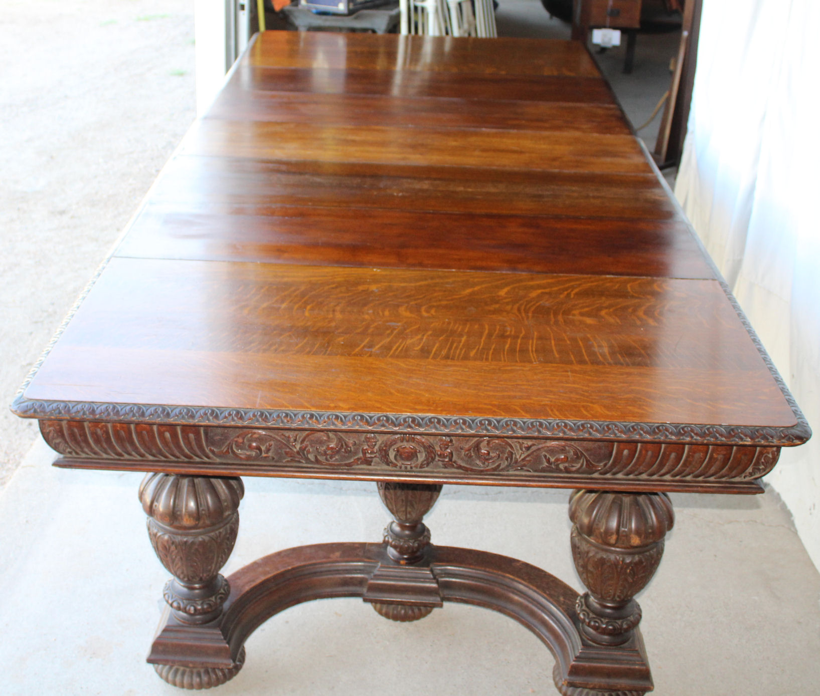 Bargain John's Antiques Antique Victorian Square Oak Dining Table 5