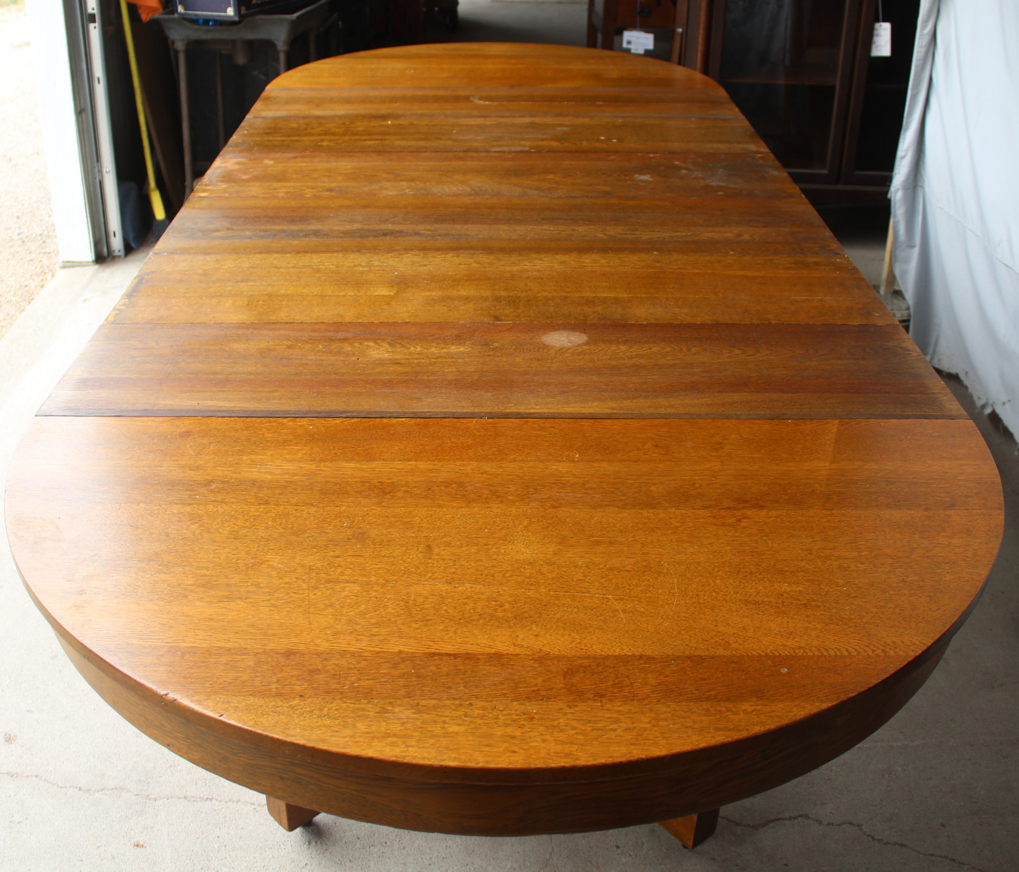 Bargain John's Antiques Antique Mission Round Oak Dining Table 6