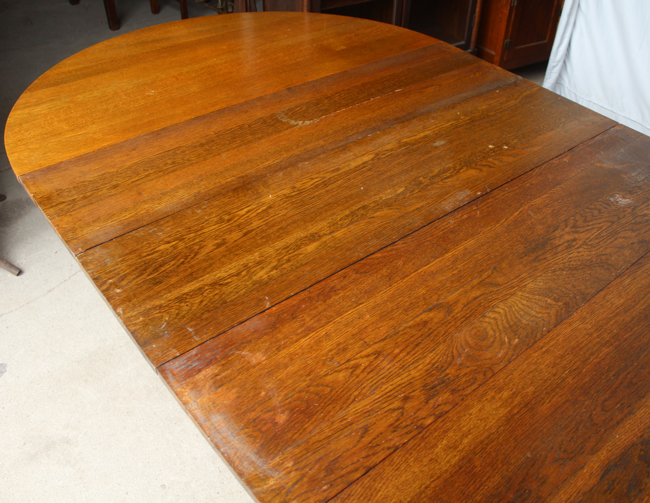 Bargain John's Antiques Antique Mission Round Oak Dining Table 6