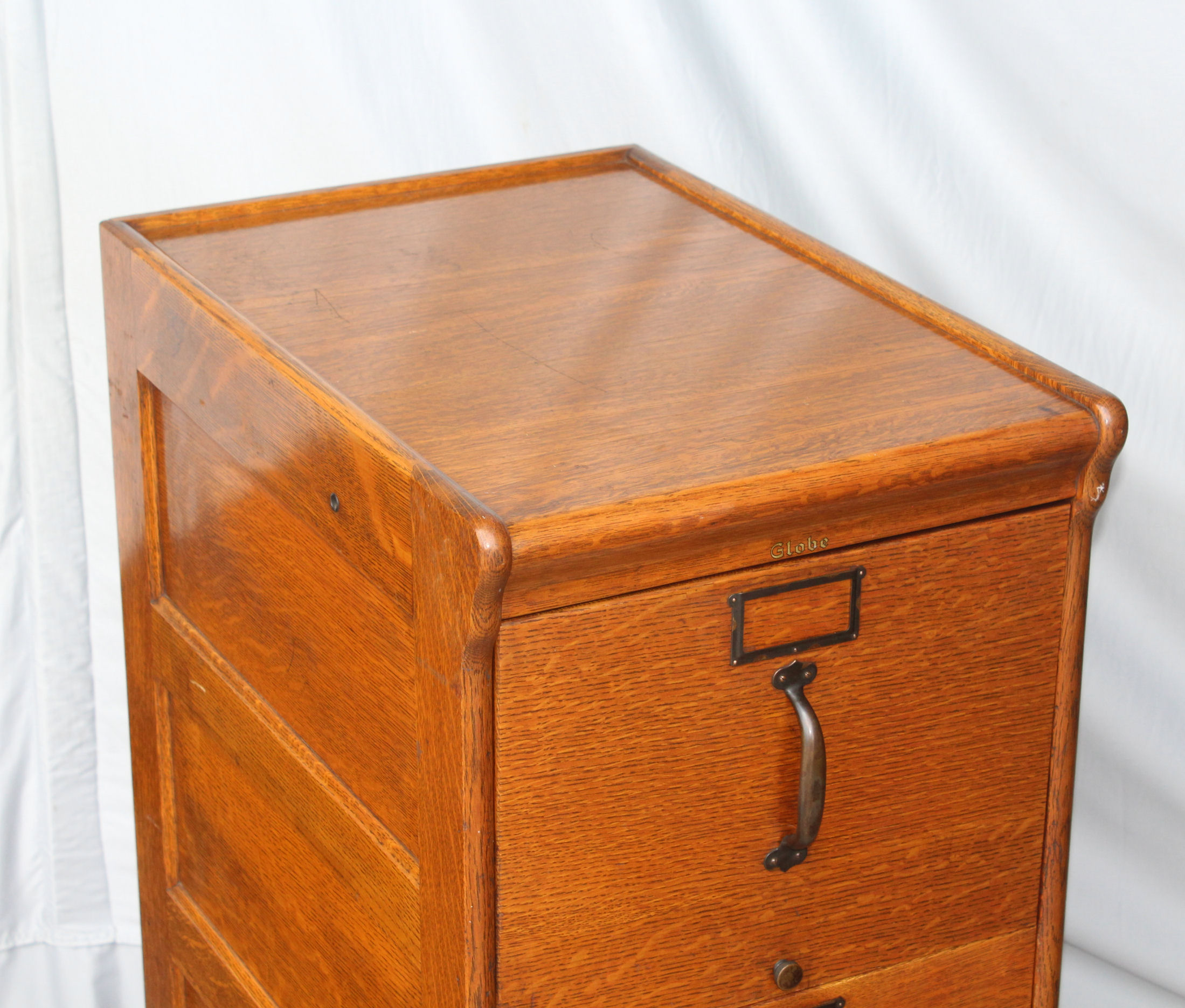 Bargain John's Antiques Antique Oak Four Drawer Globe Filing File
