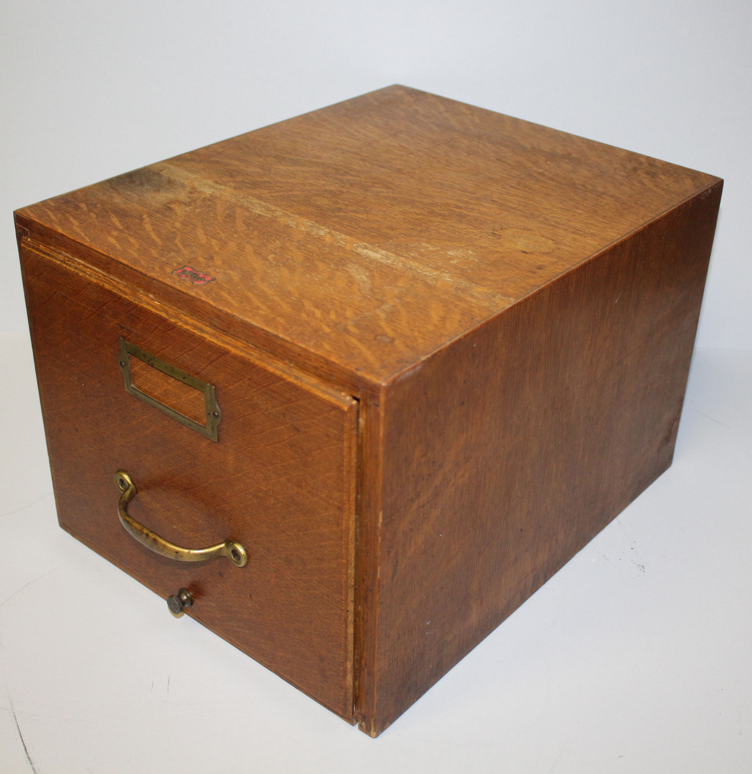 Bargain John's Antiques Antique Oak drawer File desk top