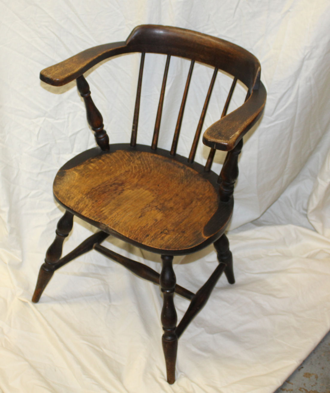 Bargain John's Antiques Antique Oak Windsor Style Childs Chair 24