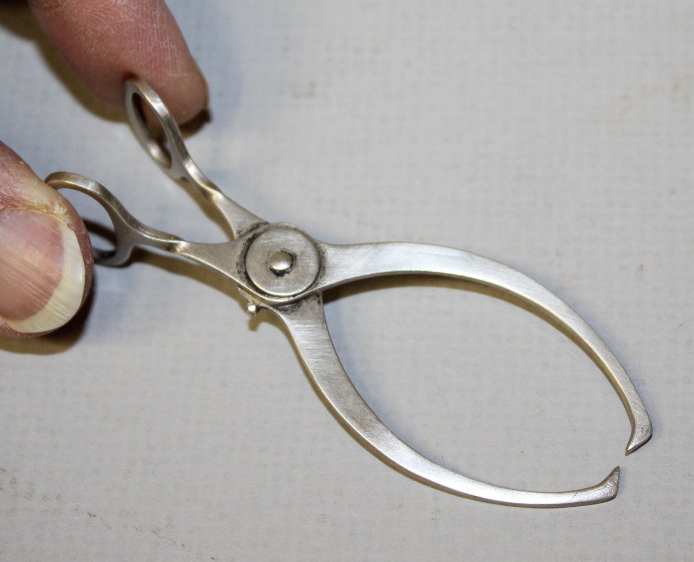 Bargain John's Antiques Sterling Silver Ice Tongs for Sugar Cube