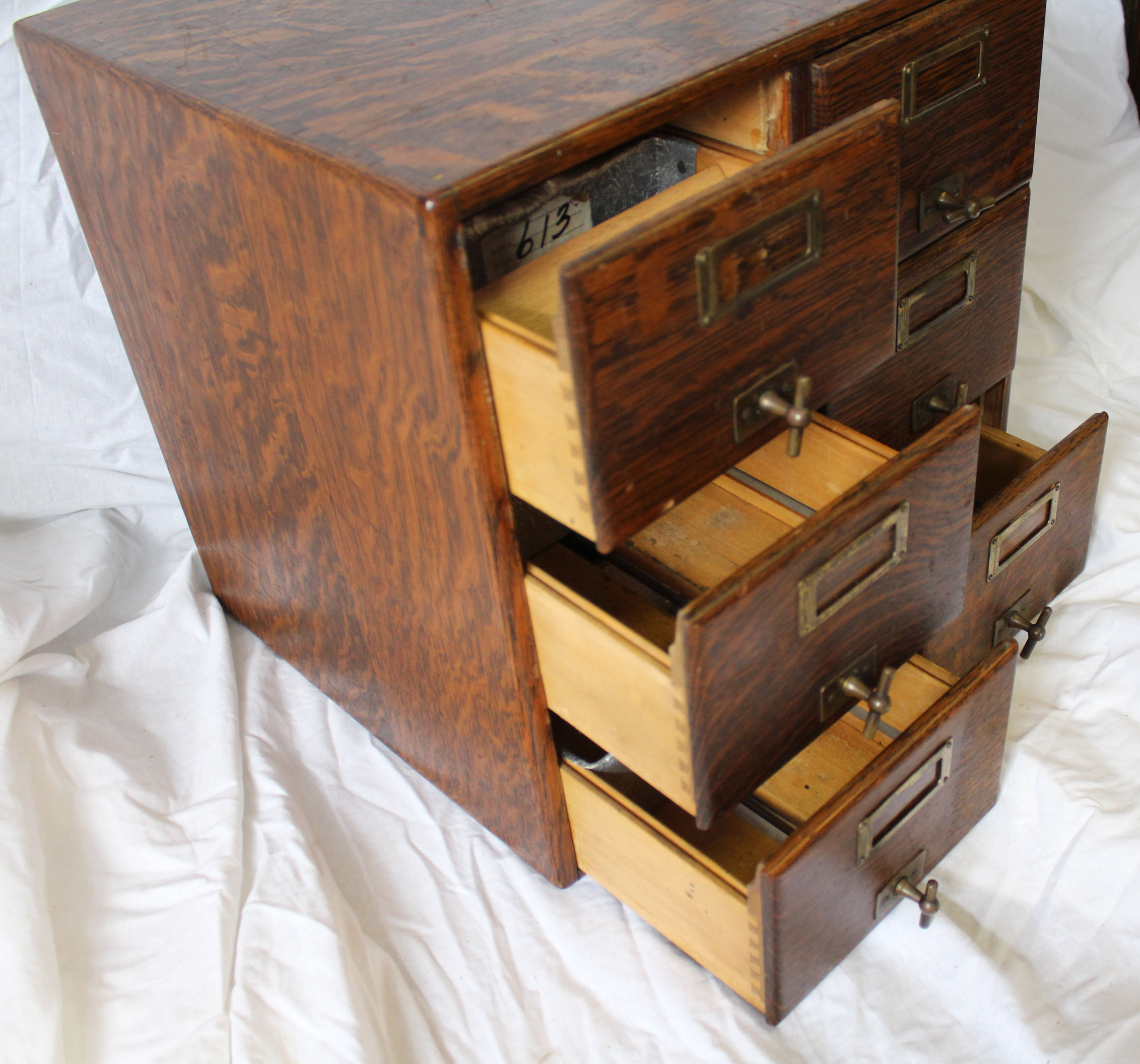 Antique Oak Card File Cabinet Bargain John's Antiques Antique Quarter Sawn Oak Card File