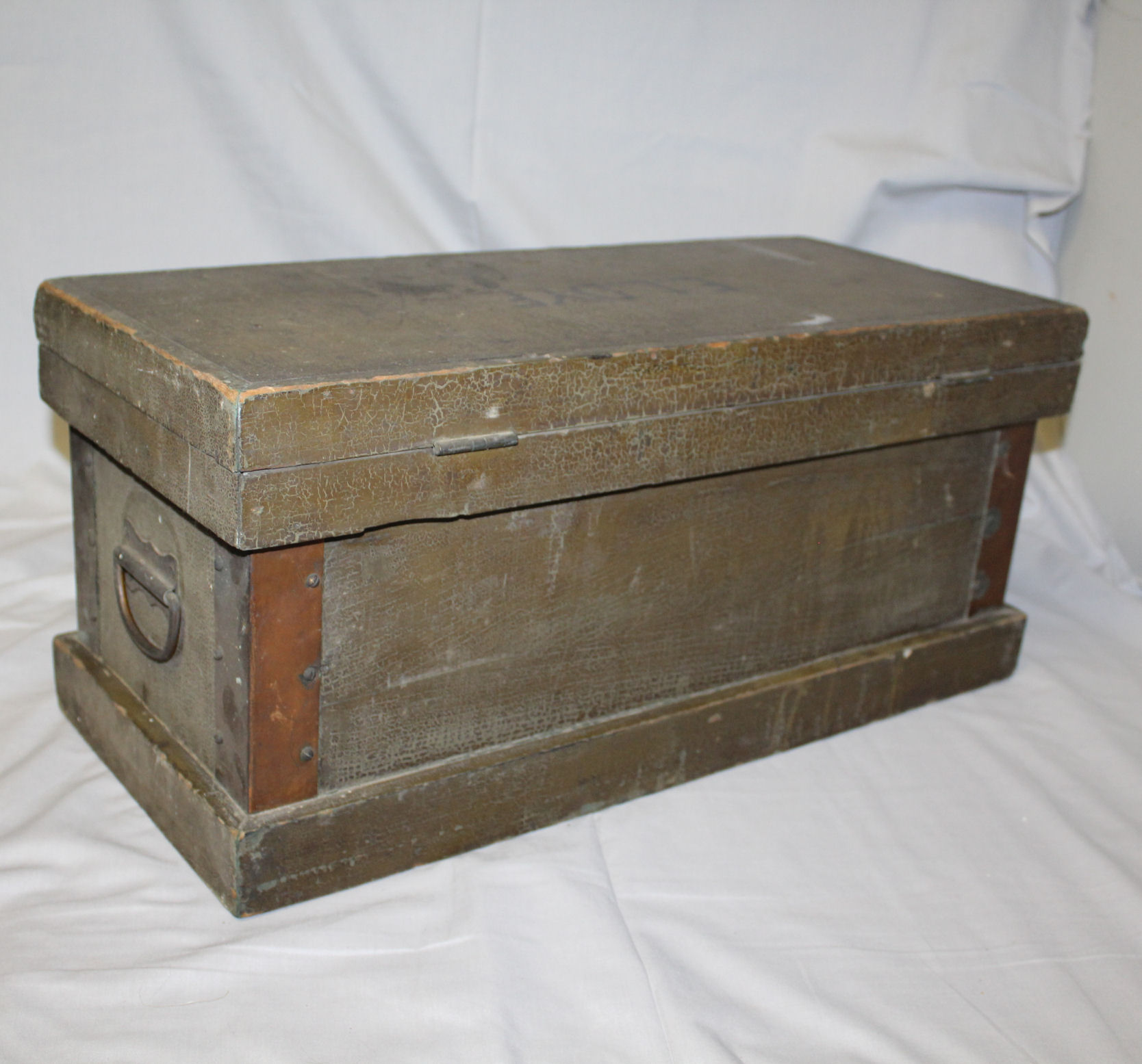 Bargain John's Antiques Antique Primitive Painted Pine Tool Box with