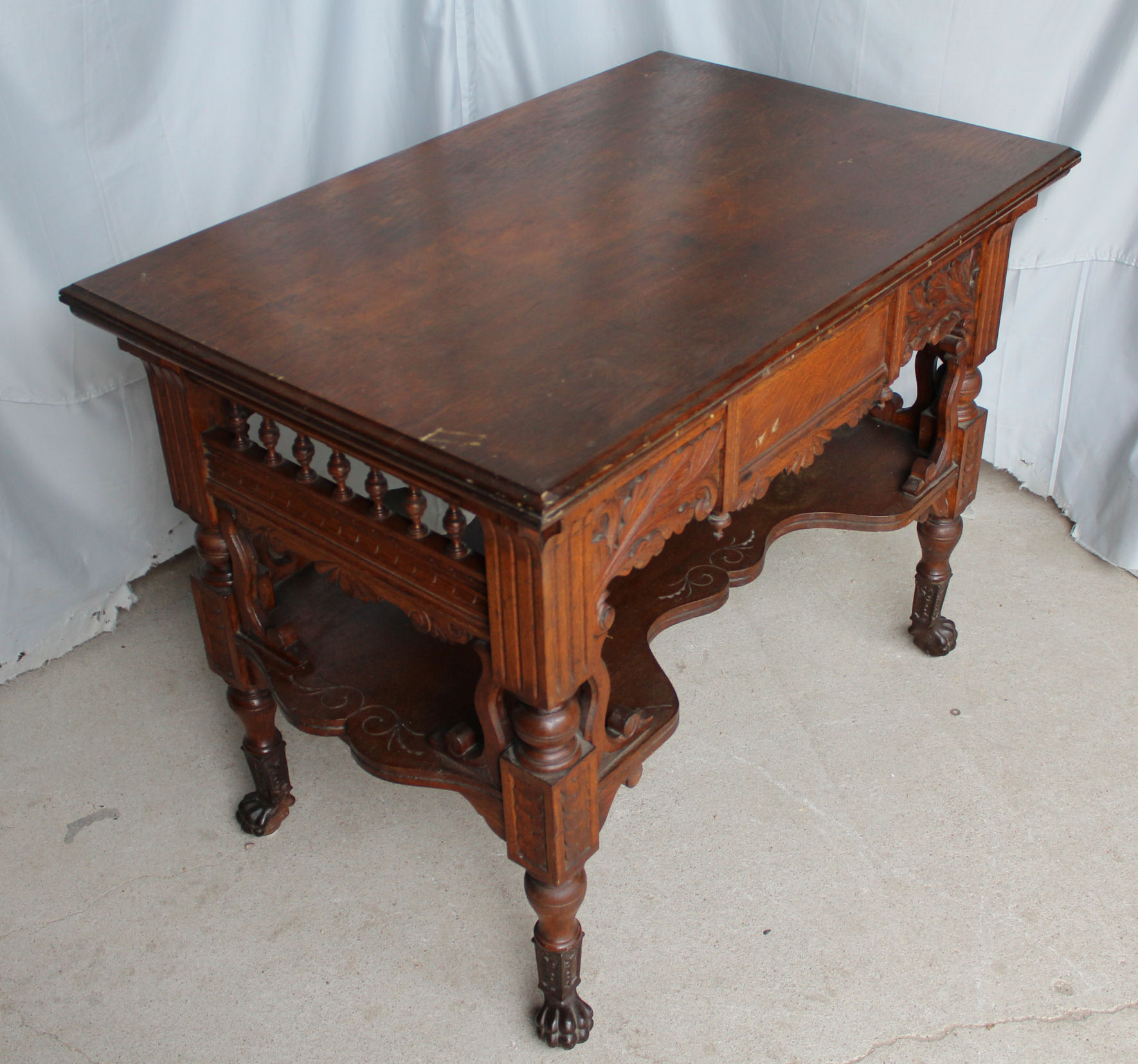 Bargain John's Antiques Antique Oak Eastlake Victorian Oak Library