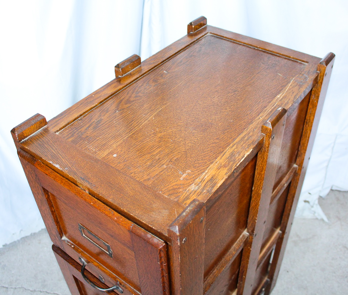 Bargain John's Antiques Antique Oak Weis 3 Drawer Arts & Crafts