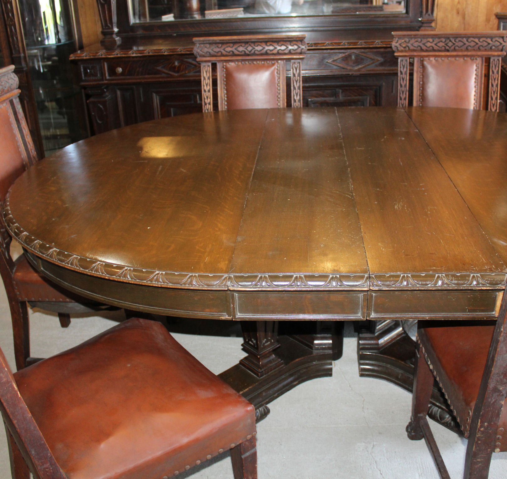 Bargain John's Antiques Antique Oak Dining Room Set 10 pieces R