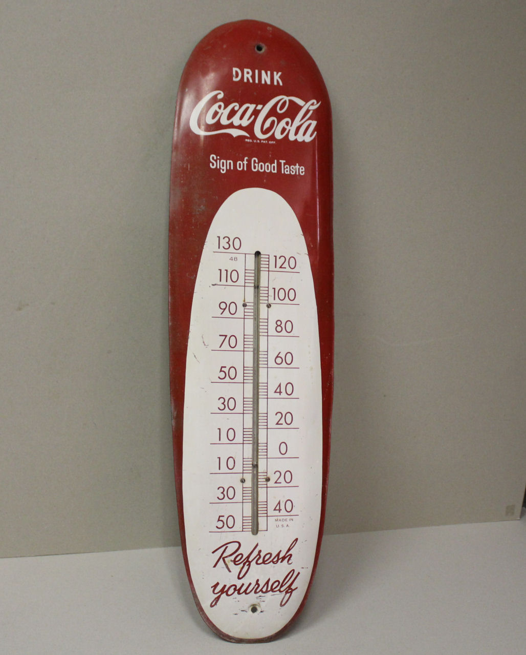 Bargain John's Antiques Coca Cola 1948 Cigar Thermometer Sign of