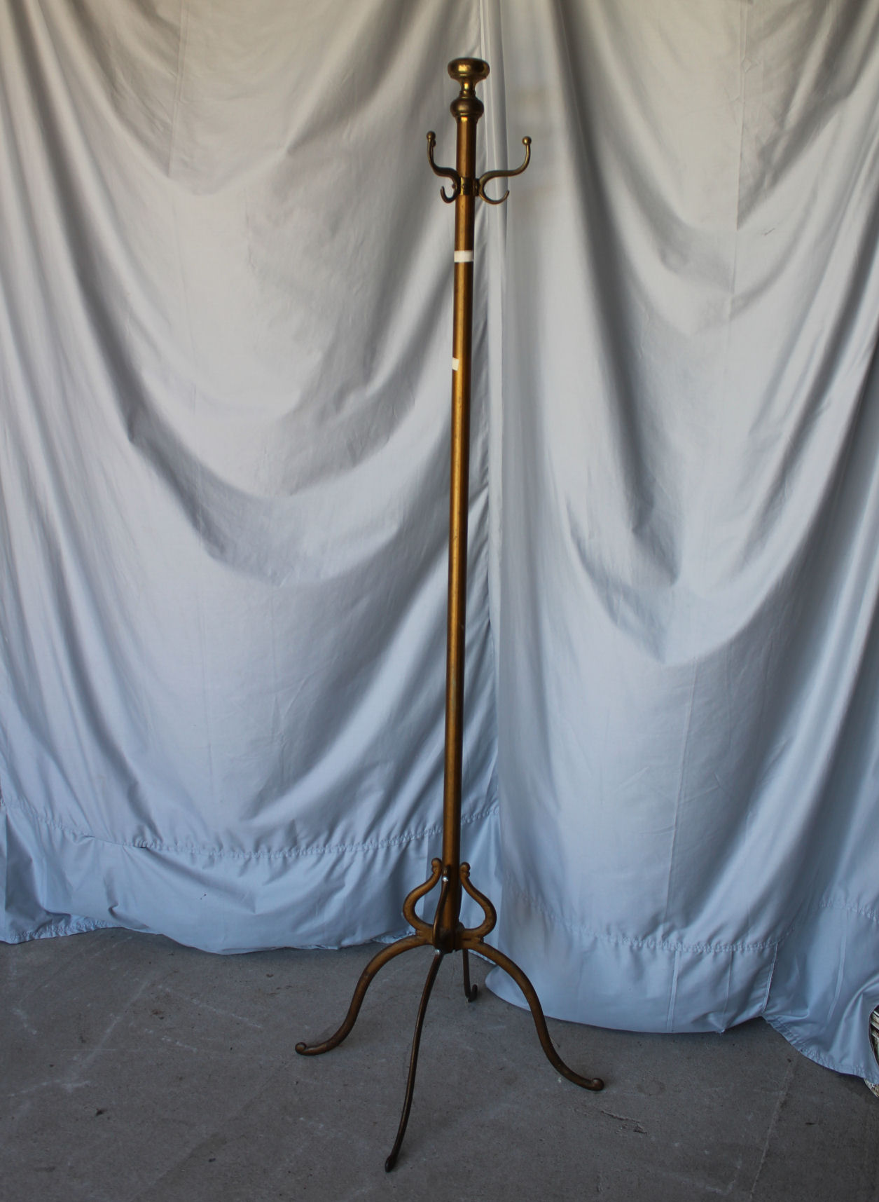 Bargain John's Antiques Antique Iron and Brass metal Hall tree