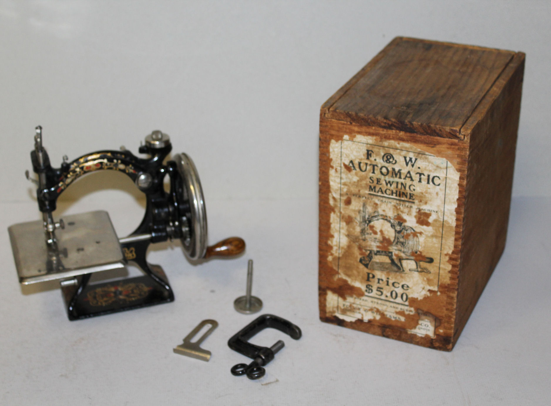 Bargain John's Antiques Antique Child's Toy Sewing Machine with the