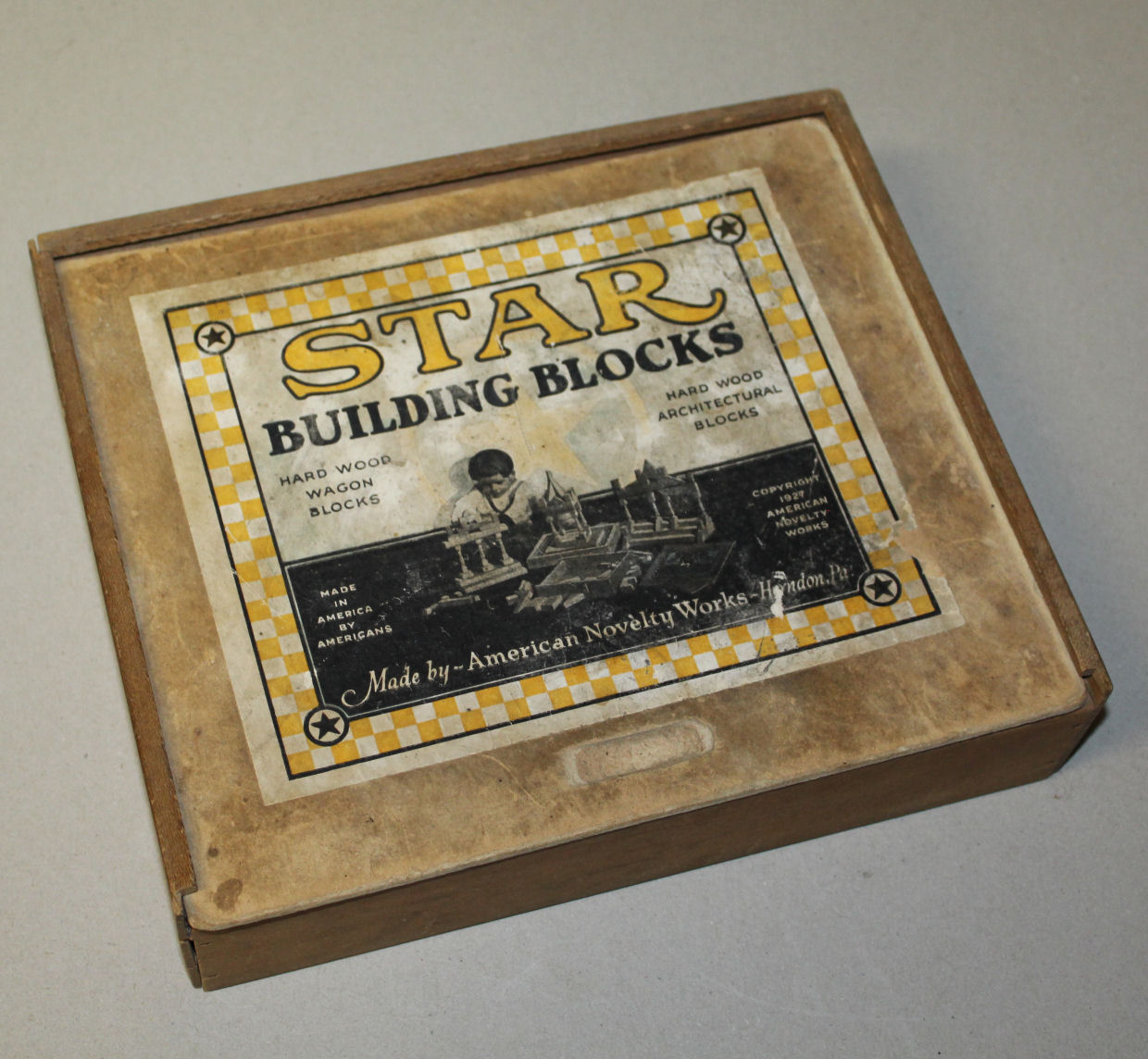 Bargain John's Antiques Star Building toy Blocks ORIGINAL BOX