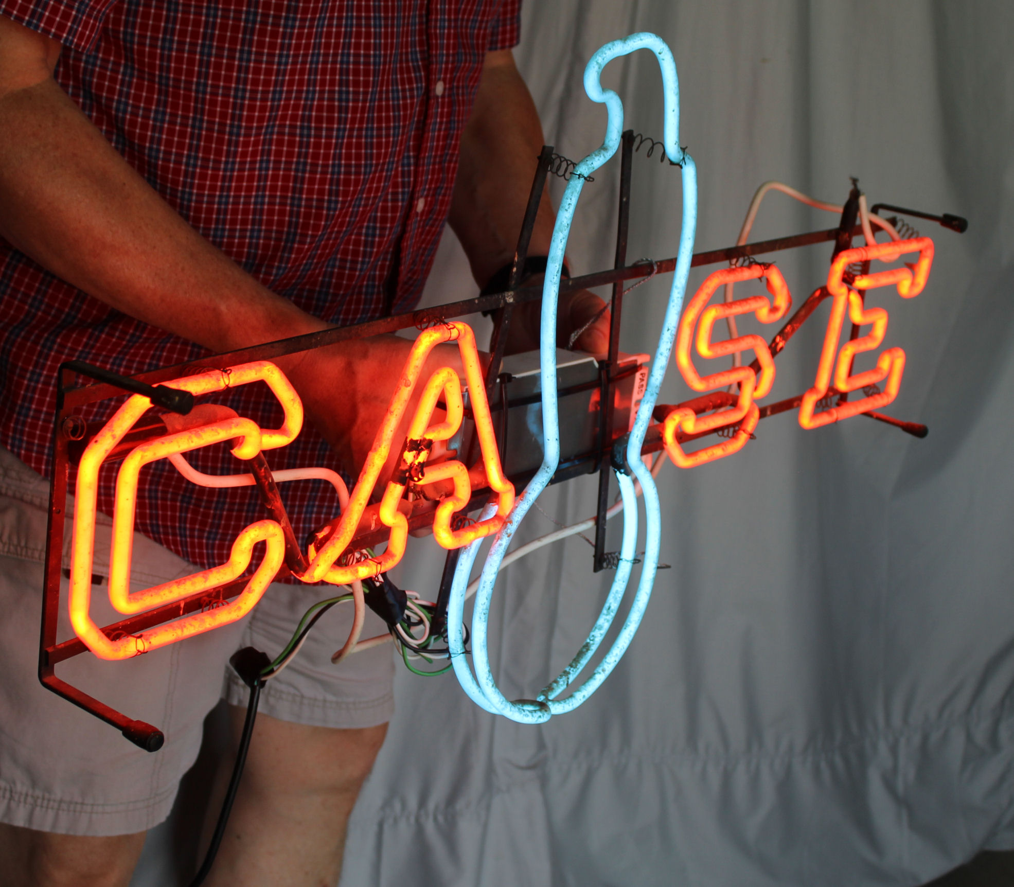 Bargain John's Antiques Advertising Neon Sign for Case Implement
