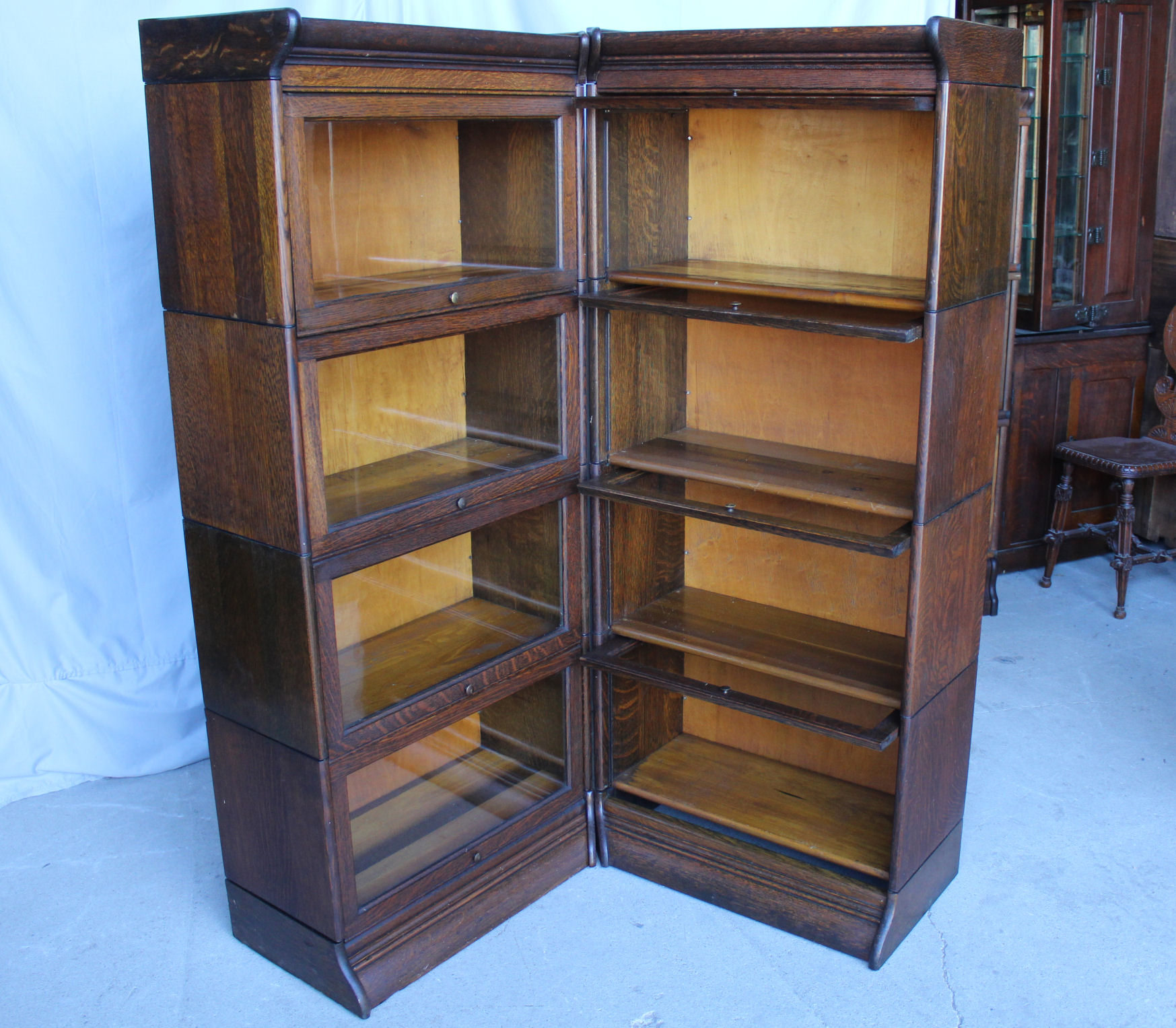 Cabinet Corner Grand Rapids Mn Bargain John's Antiques Antique Corner Oak Barrister Bookcase Gunn