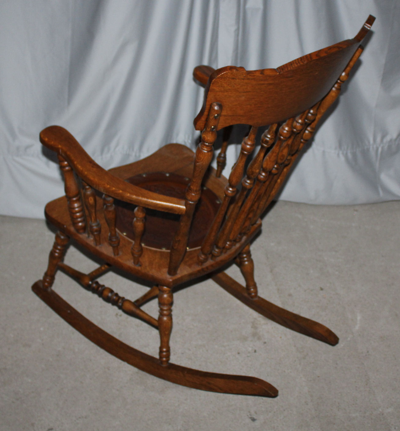 Bargain John's Antiques Antique Oak Rocking Chair Pressback