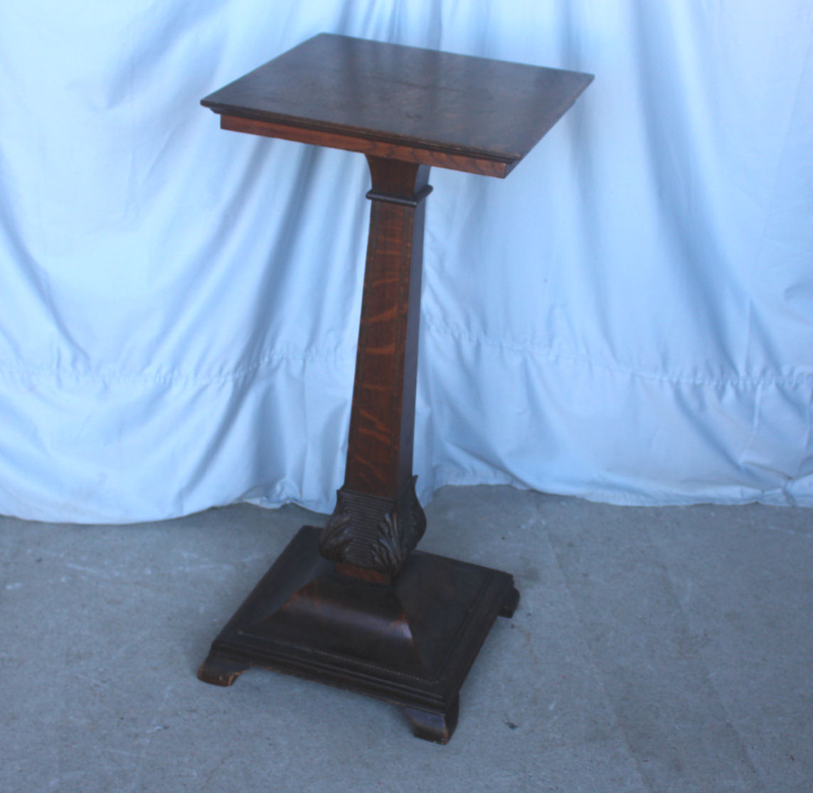 Bargain John's Antiques Antique Oak Fancy designed Pedestal Bargain
