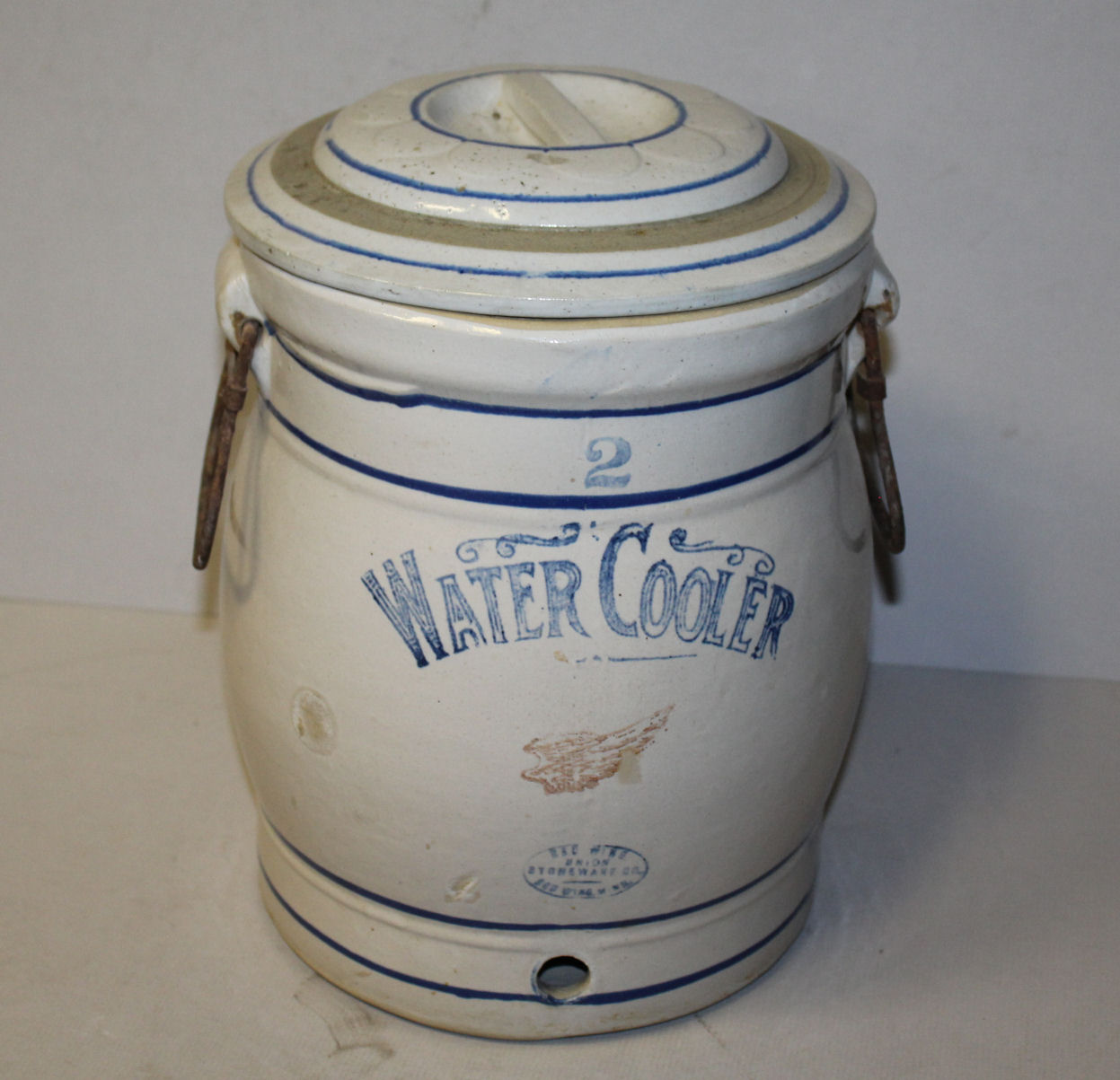 Bargain John's Antiques Antique 2 Gallon Red Wing Water Cooler with