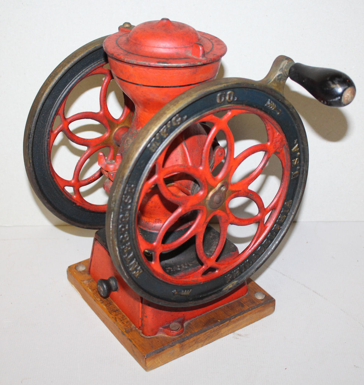Bargain John's Antiques Antique Enterprise Double Wheel Small Coffee