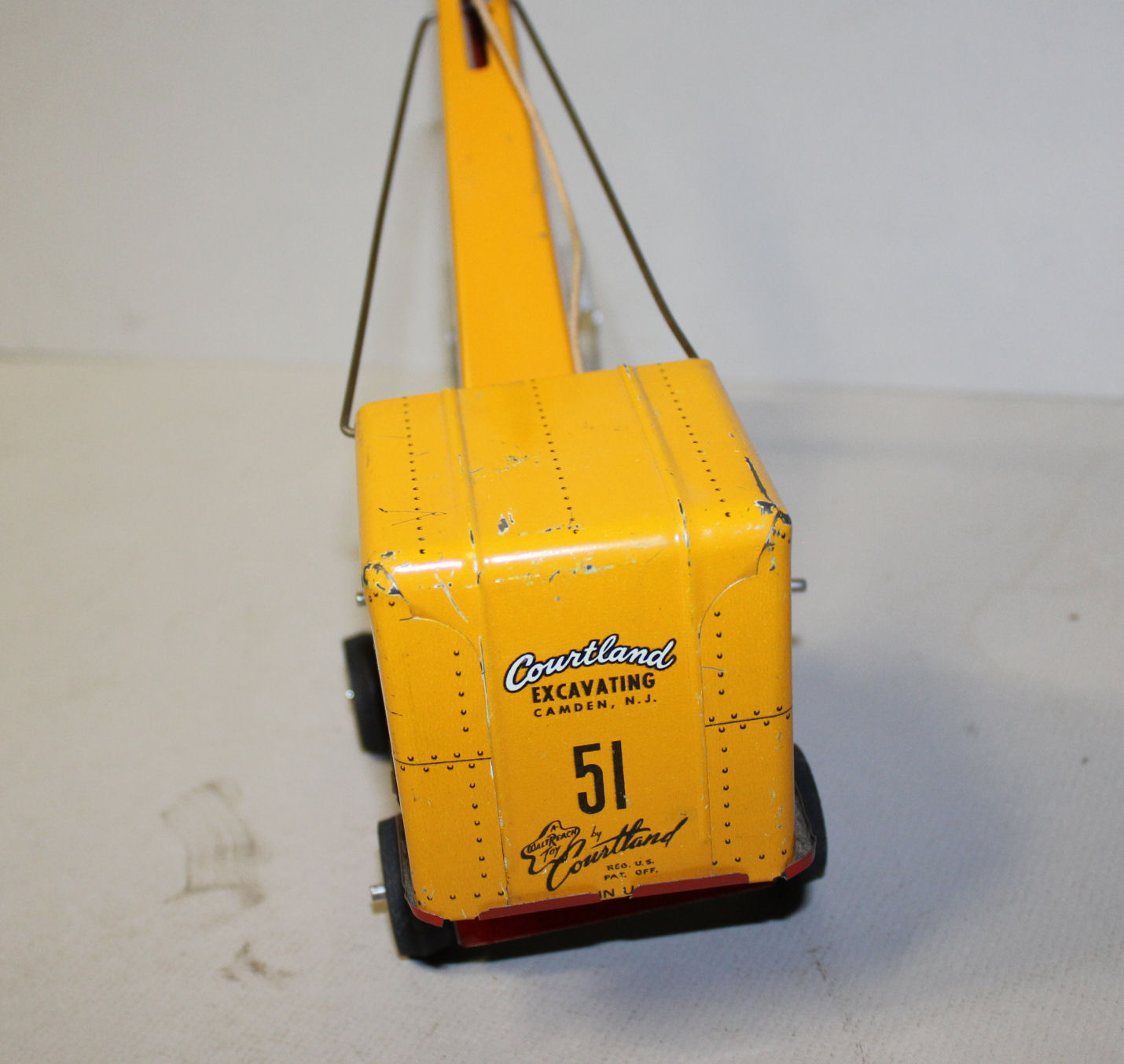 Bargain John's Antiques Antique Courtland Toys Tin Excavating Crane