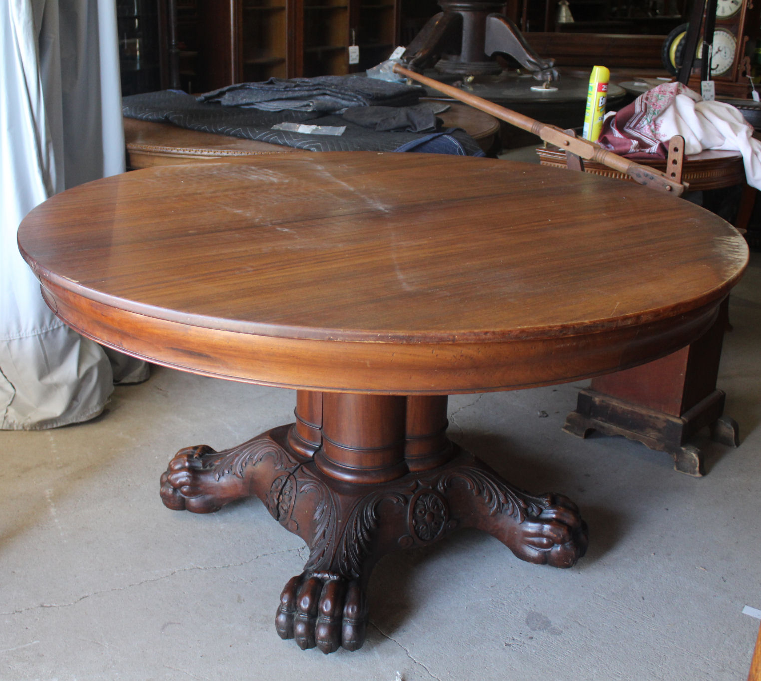 Antique Sofa Table With Claw Feet Baci Living Room