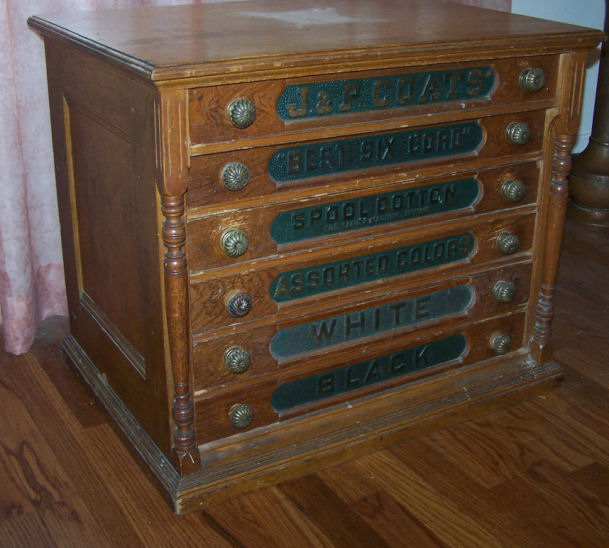 Bargain John's Antiques Antique Six Drawer Oak Spool