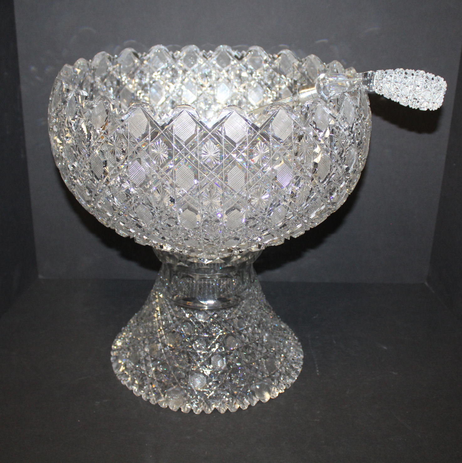 Bargain John's Antiques Antique Brilliant Period Cut Glass Punch Bowl