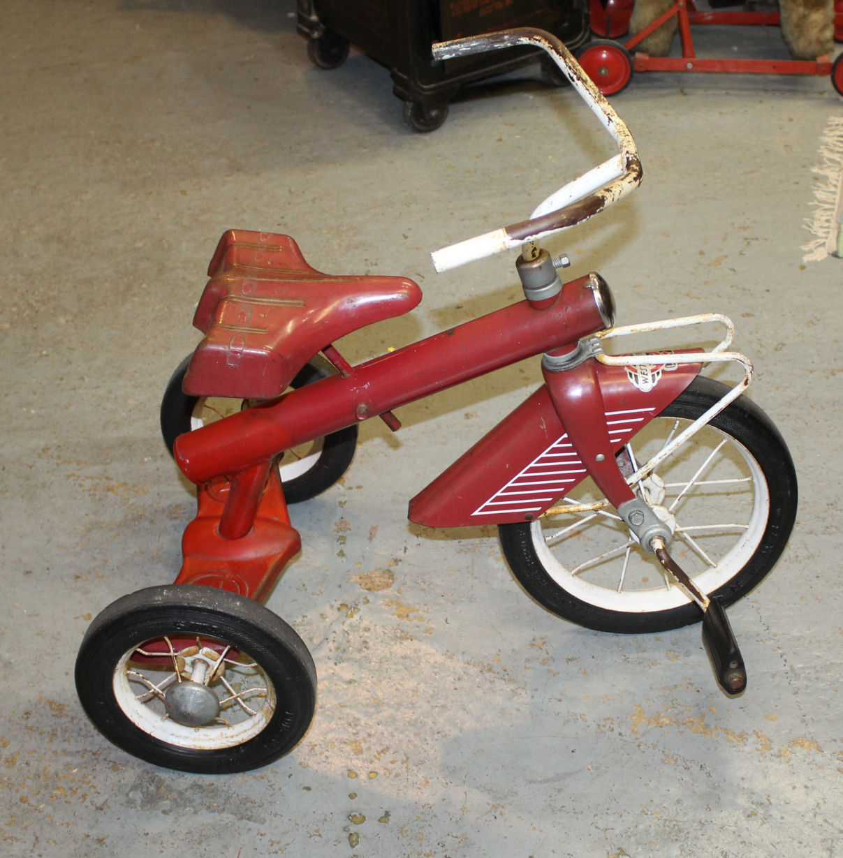 Bargain John's Antiques Old Western Flyer Child's Toy Tricycle Original Decal Bargain John