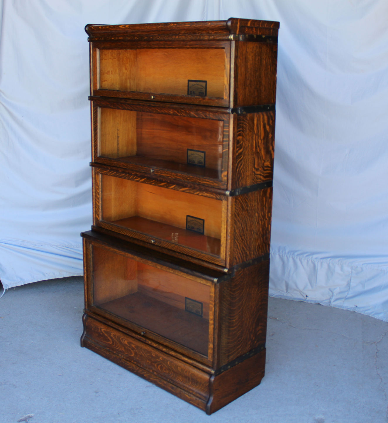 Bargain John's Antiques Antique Quarter Sawn Oak Bookcase Globe