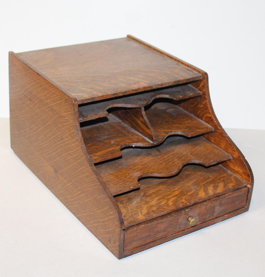 Bargain John's Antiques Antique Quarter Sawn Oak Desk top File