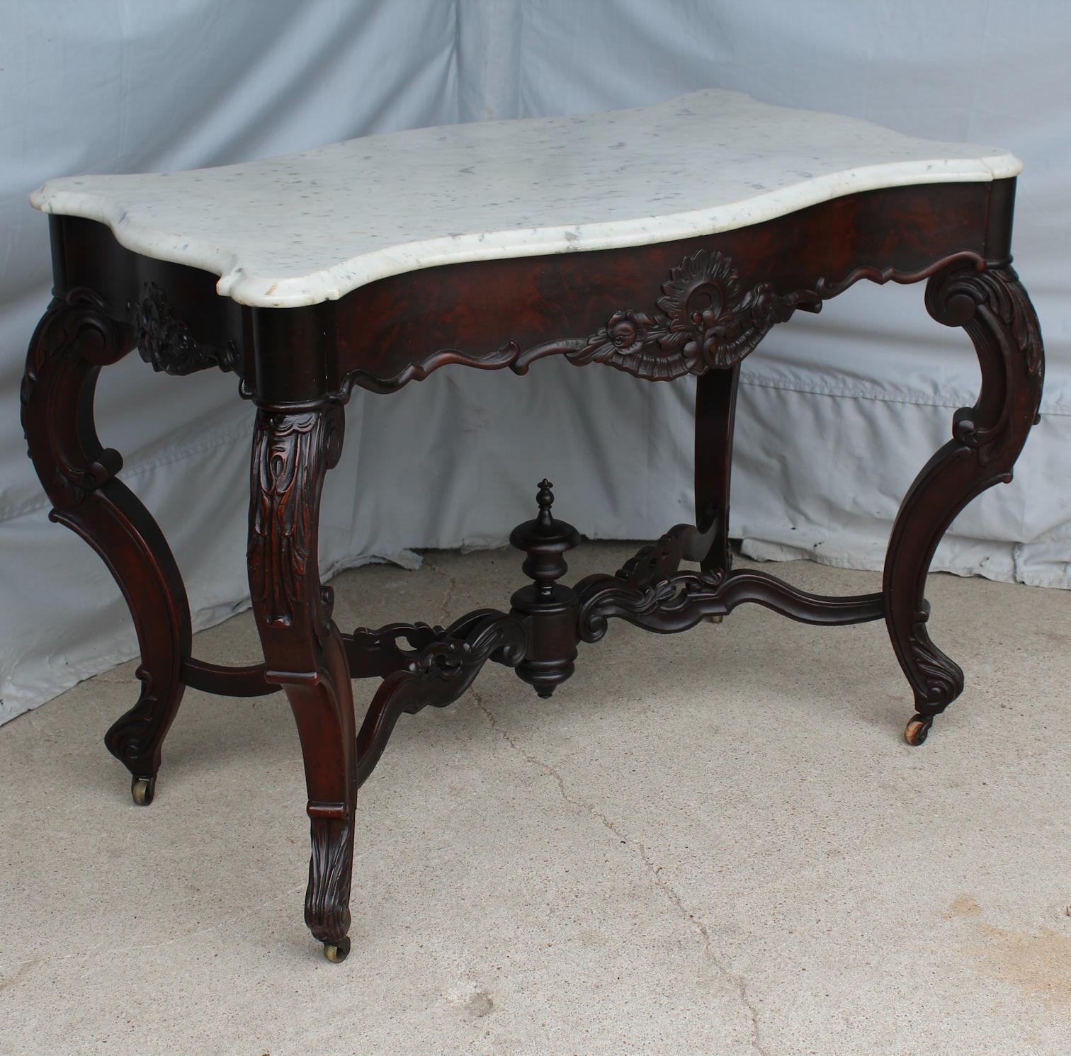 Bargain John's Antiques Antique Victorian marble top Table Mahogany