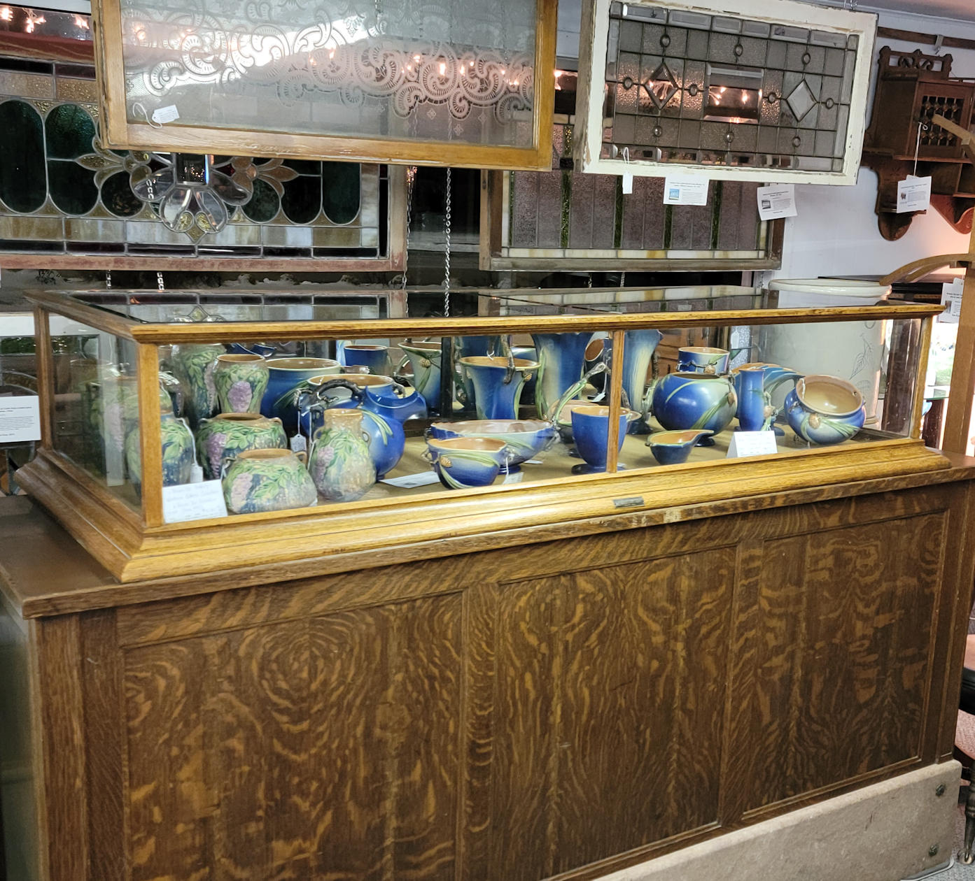 Bargain John's Antiques Antique Country Store Oak Showcase Paxton