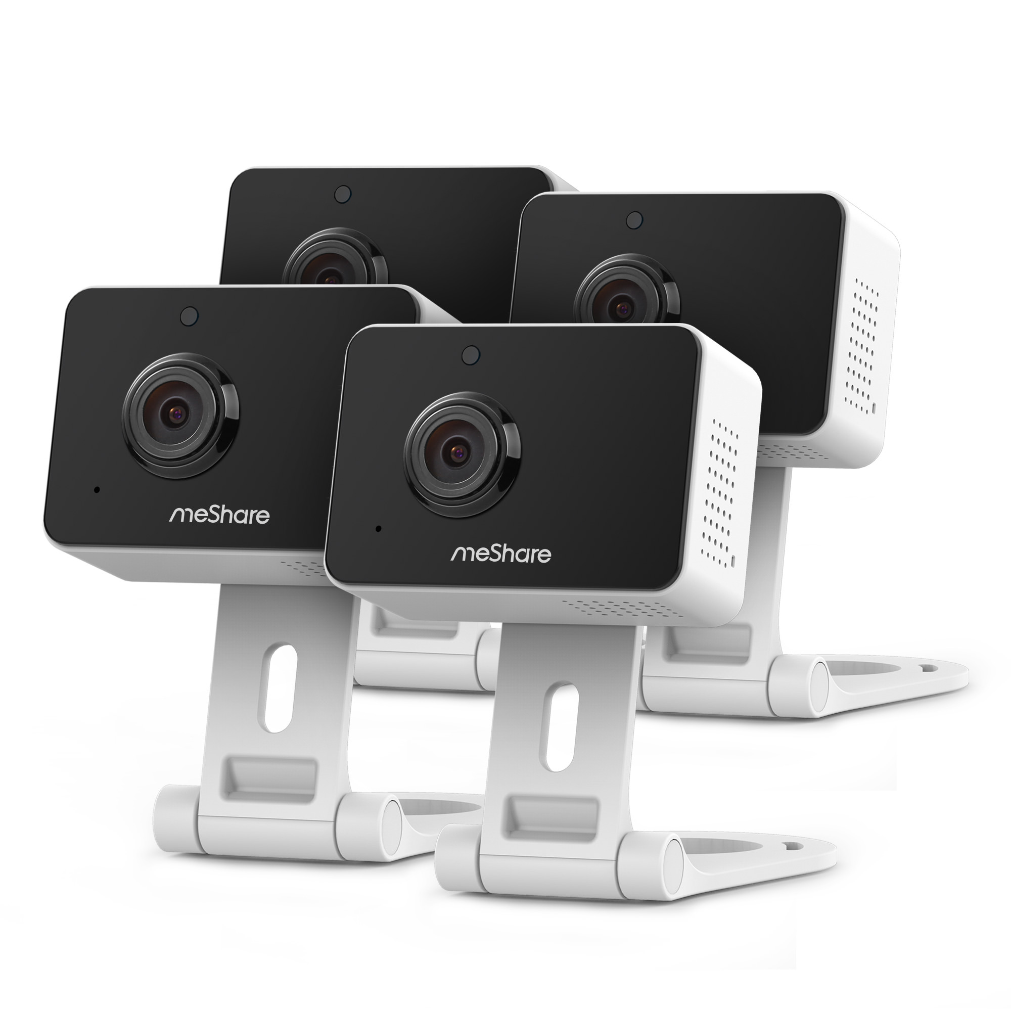 meShare 1080p Mini Wireless Twoway Audio Camera 4Pack with Free 1