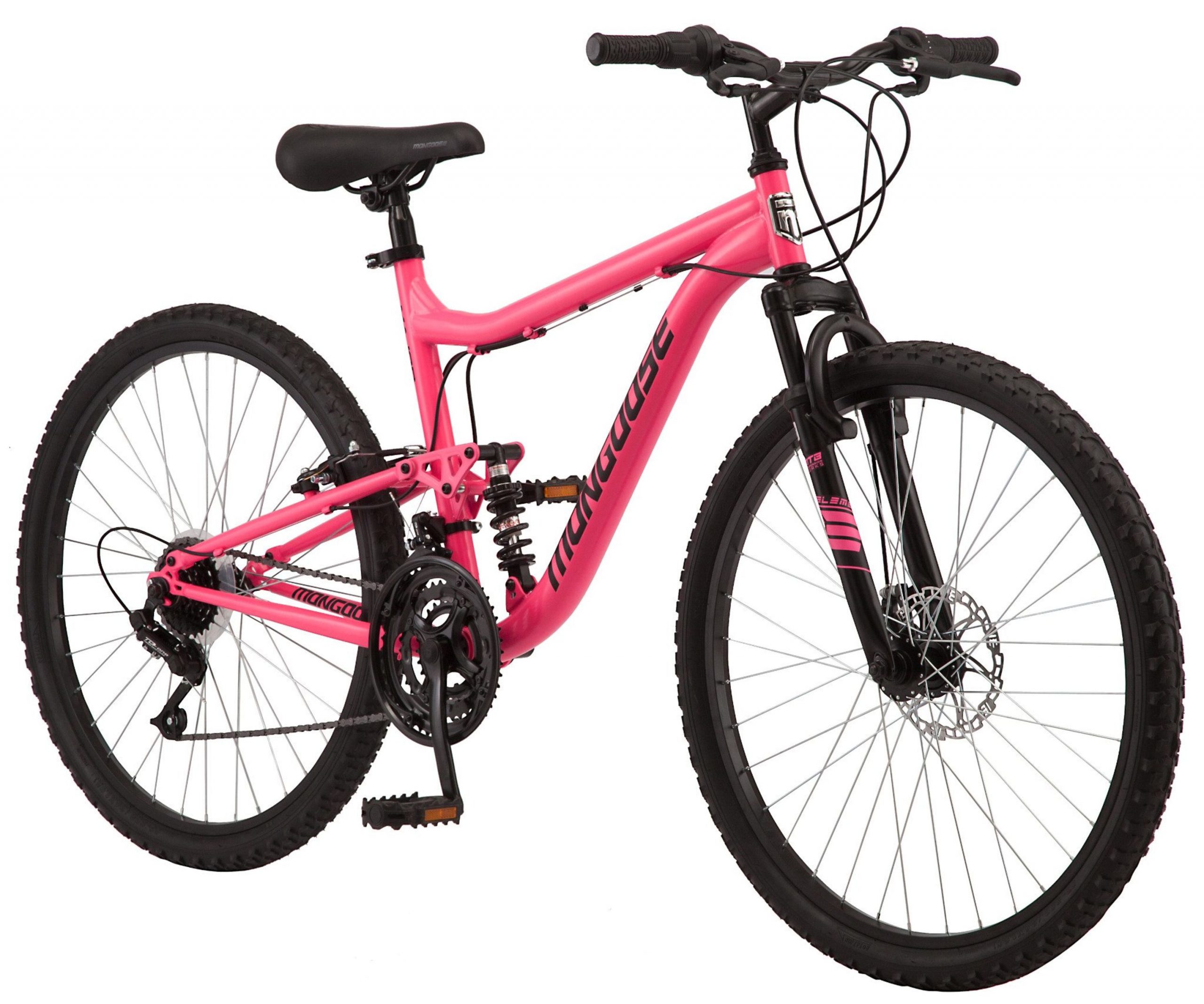Mongoose Major Mountain Bike, 26inch wheels, 21 speeds, pink, womens