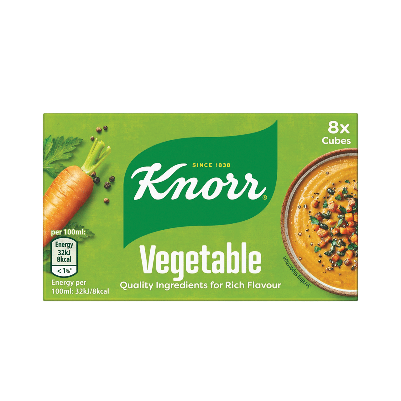 KNORR 8 Vegetable Stock Cubes 8's 8x10g BargainMart
