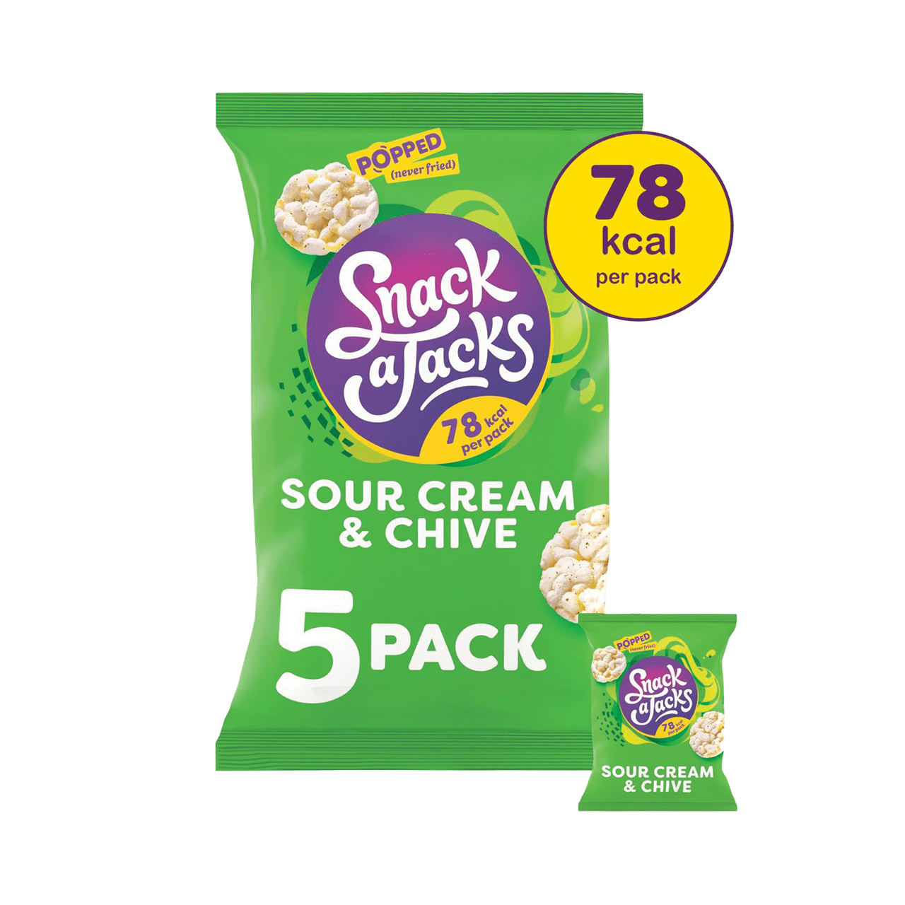 Snack a Jacks Sour Cream & Chive Rice Cakes Multipack 5 Pack