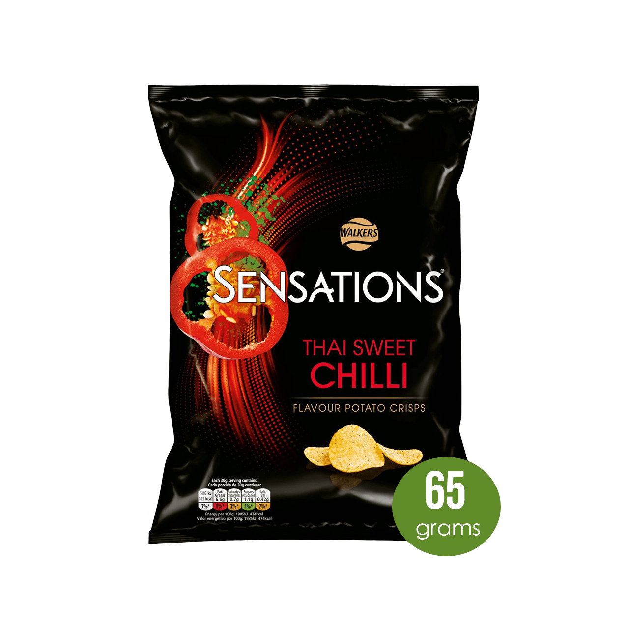 WALKERS Sensations Thai Sweet Chilli Grab Bag 65g BargainMart