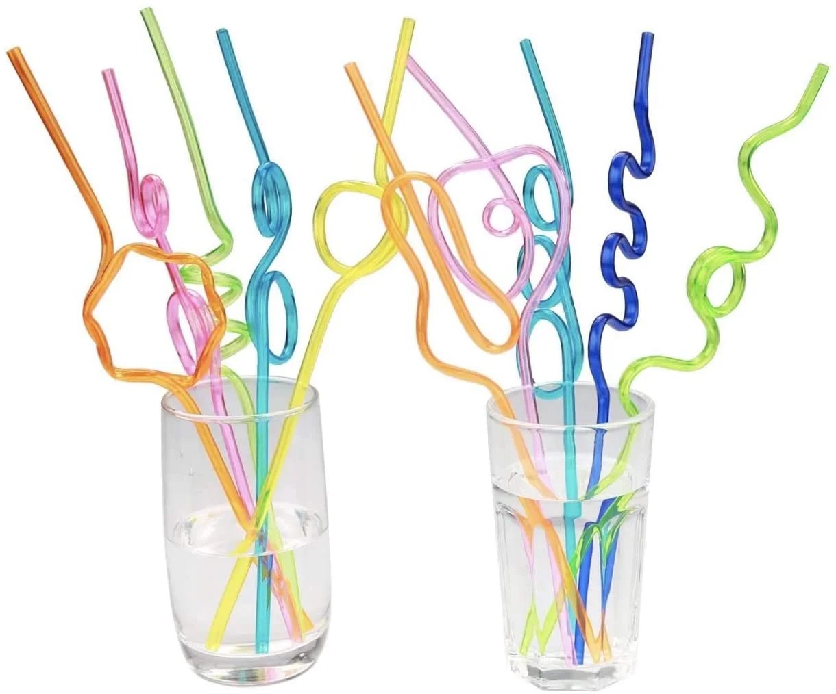 Curly Twisted Drinking Kids Party Straws 40 Pack Bargain Maze