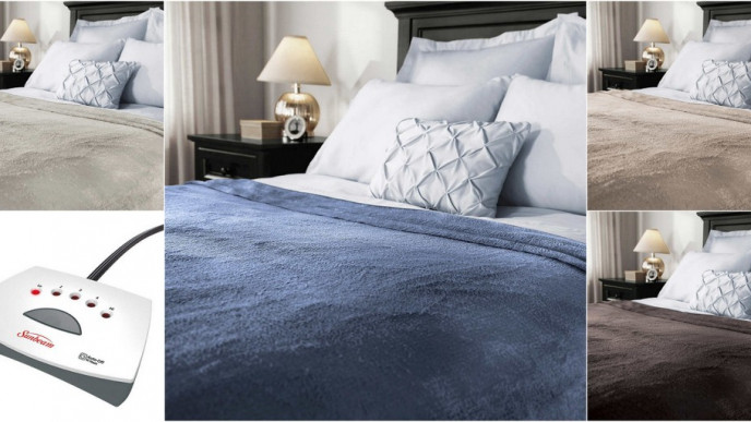 Sunbeam Velvet Plush Heated Blanket from 69.99 Costco.ca